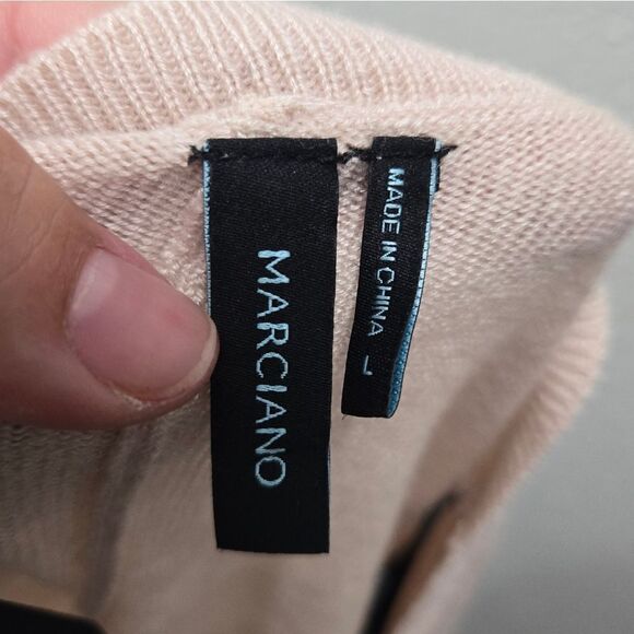 Marciano crossover blush pink blouse size Large - Picture 7 of 10